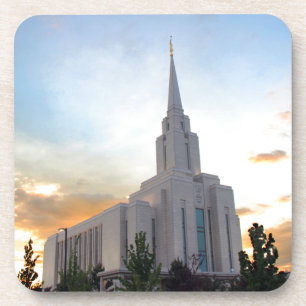 Dessous-de-verre LDS Utah Temple sunset