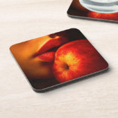 Dessous-de-verre Le Baiser de Nectarine – Un Portrait Intime (Côté gauche)