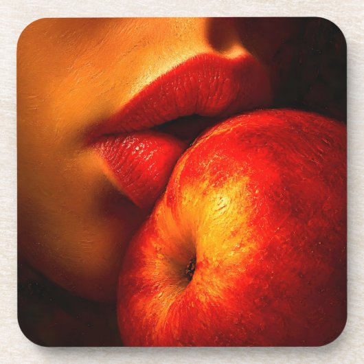 Dessous-de-verre Le Baiser de Nectarine – Un Portrait Intime (Devant)