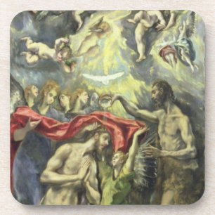 Dessous-de-verre Le baptême du Christ, c.1597 (huile sur la toile)