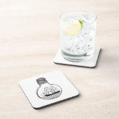 Dessous-de-verre Le bateau dans l'ampoule en verre (Côté Droit)