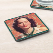 Dessous-de-verre le beau Merle Oberon (Côté gauche)