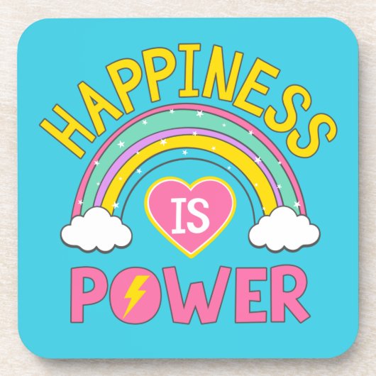 Dessous-de-verre Le bonheur est Power Rainbow (Devant)
