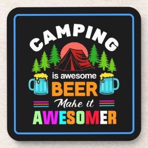 Dessous-de-verre Le camping est une bière géniale, rendons-la encor