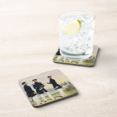 Dessous-de-verre Le capitaine, le dirigeant de drapeau et le (Côté Droit)