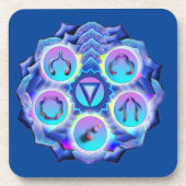 Dessous-de-verre Le Chakra Throat - Symboles (Devant)