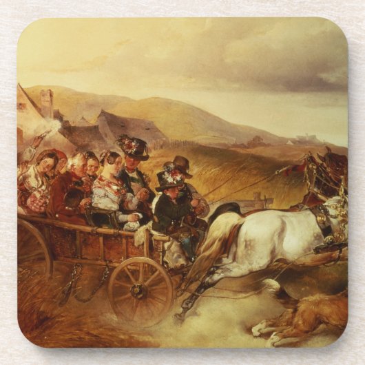 Dessous-de-verre Le chariot de mariage (Devant)