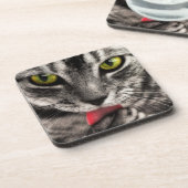 Dessous-de-verre Le chat lèchent (Côté gauche)