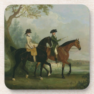 Dessous-de-verre Le chéri. Équitation de Marcia Pitt avec son