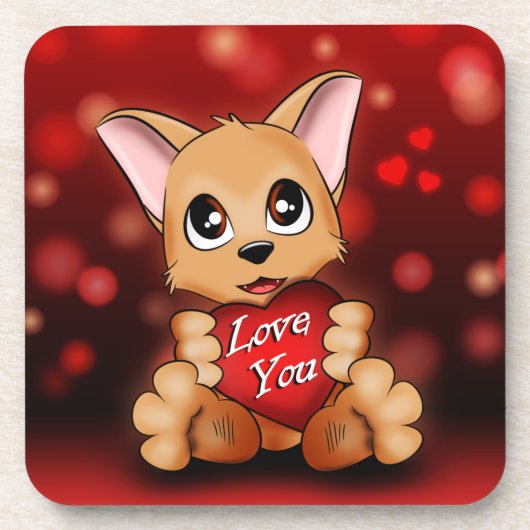 Dessous-de-verre Le chiot t'aime (Devant)
