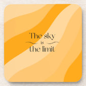 Dessous-de-verre Le ciel est la limite orange abstrait dégradé (Devant)