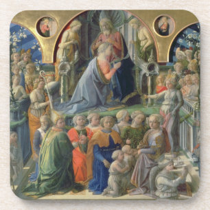 Dessous-de-verre Le couronnement de la Vierge, 1441-7 (tempera sur