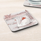 Dessous-de-verre Le cygne serein conduit à lapin un (Côté gauche)