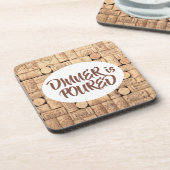 Dessous-de-verre Le Dîner Est Un Vin Corks (Côté gauche)