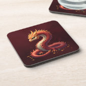 Dessous-de-verre Le dragon serpent doré. (Côté gauche)