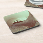 Dessous-de-verre Le drakkar de Gokstad (bois) (Côté gauche)