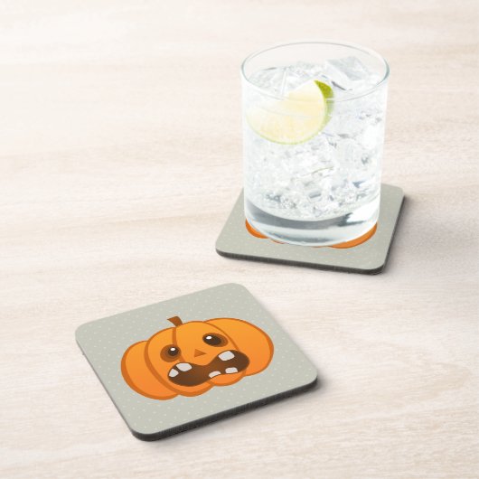 Dessous-de-verre Le feu follet orange de citrouille de Halloween (Côté Droit)