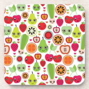 Dessous-de-verre le fruit badine la pomme d'illustration