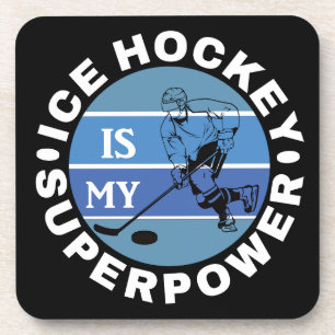 Dessous-de-verre Le hockey sur glace est mon superpouvoir