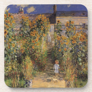 Dessous-de-verre Le jardin de l'artiste à Vetheuil par Claude Monet