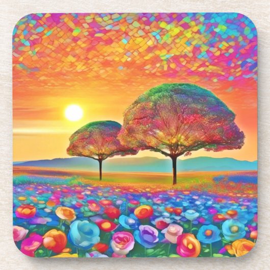 Dessous-de-verre Le kaléidoscope de Sunset Nature (Devant)