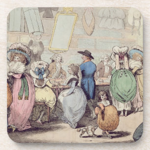 Dessous-de-verre Le magasin d'une modiste, édité en 1787 (coloure