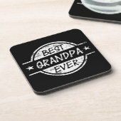 Dessous-de-verre Le meilleur grand-papa toujours blanc (Côté gauche)