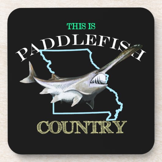 Dessous-de-verre Le Missouri est un pays de paddlefish (Devant)