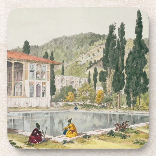 Dessous-de-verre Le palais et les jardins d'Ashref, Perse, plat 80 (Devant)