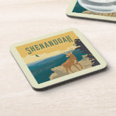 Dessous-de-verre Le Parc national de Shenandoah | Cerf (Côté gauche)