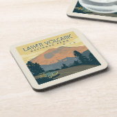 Dessous-de-verre Le Parc national volcanique de Lassen | Voyage rou (Côté gauche)