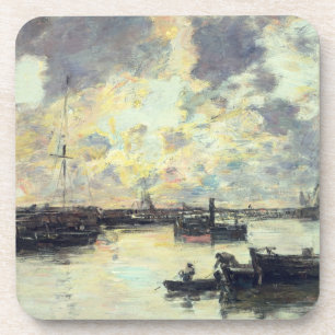 Dessous-de-verre Le port, c.1895 (huile sur le panneau)