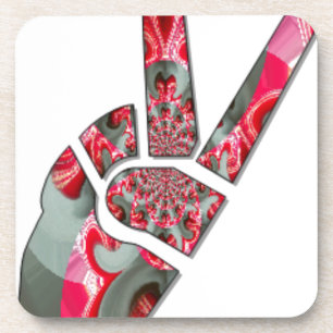 Dessous-de-verre Le pouvoir dans la paume : le salut à deux doigts