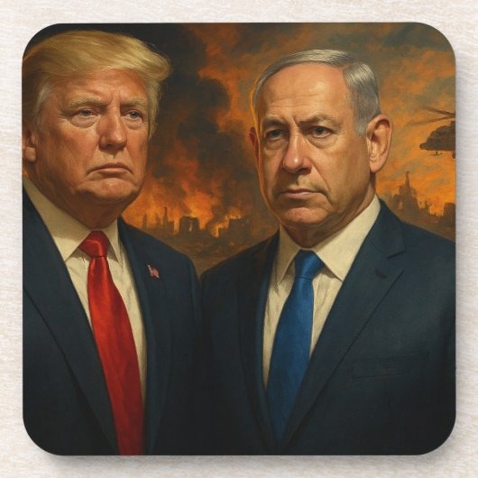 Dessous-de-verre Le président Donald Trump et Netanyahu Keepsakbox (Devant)