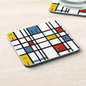 Dessous-de-verre Le puzzle d'Amsterdam (style de Mondrian) (Côté gauche)