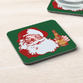 Dessous-de-verre Le rétro père noël avec Noël de bière (Côté gauche)