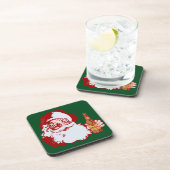 Dessous-de-verre Le rétro père noël avec Noël de bière (Côté Droit)