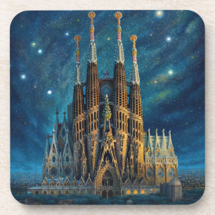 Dessous-de-verre Le rêve étoilé de Gaudi Barcelone Sagrada Famili