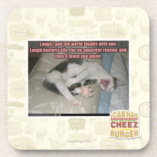 Dessous-de-verre Le rire et le monde rit avec vous (Devant)