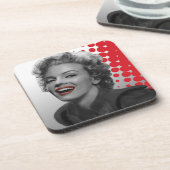 Dessous-de-verre Le rouge pointille Marilyn (Côté gauche)
