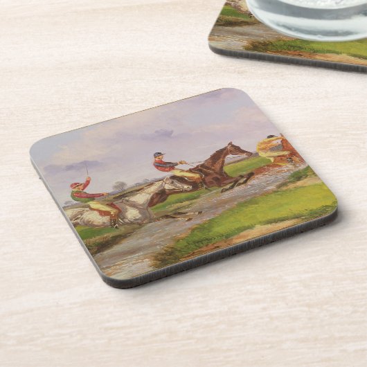 Dessous-de-verre Le saut d'eau : la course d'obstacles d'automne (Côté gauche)