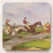 Dessous-de-verre Le saut d'eau : la course d'obstacles d'automne (Devant)