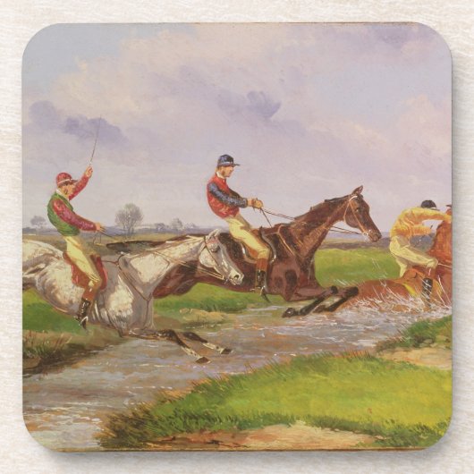 Dessous-de-verre Le saut d'eau : la course d'obstacles d'automne (Devant)