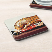 Dessous-de-verre Le tigre de Tipu, c.1790 (bois) (Côté gauche)