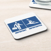 Dessous-de-verre Le Travail Est Important, Le Kayak Est Important (Côté gauche)