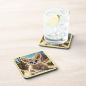 Dessous-de-verre "Le trésor du désert de Fox" (Côté Droit)