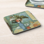 Dessous-de-verre Le Vase Bleu (Fleurs et Fruits) par Paul Cezanne (Côté gauche)