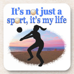 DESSOUS-DE-VERRE LE VOLLEYBALL INSPIRATIONNEL EST MON DESIGN DE VIE