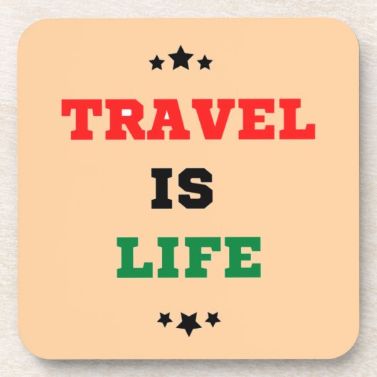 Dessous-de-verre Le Voyage, c'est la couverture de boisson vitale (Devant)