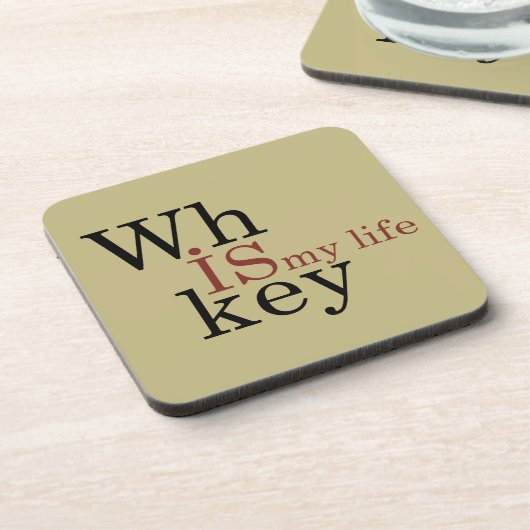 Dessous-de-verre le whisky est ma vie (Côté gauche)